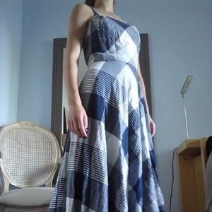 Cute plaid dress with intricate back